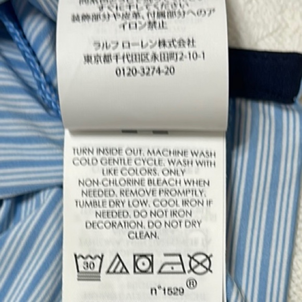 RLX Ralph Lauren Blue and White Polo Shirt - Picture 8 of 9